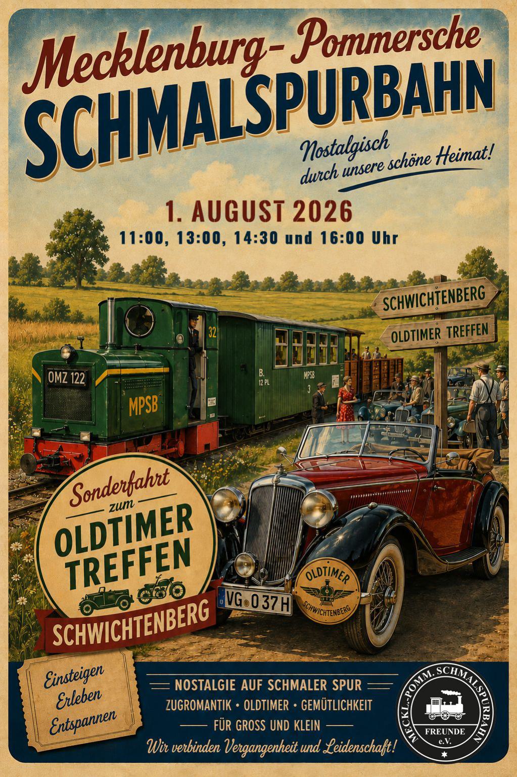 nostalgisches Plakat Oldtimer Treffen